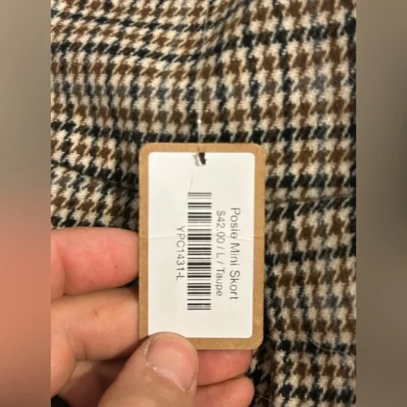 Vestique plaid poly wool blend mini skort NWT - Picture 7 of 10